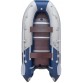 Надувная 3-местная ПВХ лодка Ривьера Компакт 3200 СК Комби (светло-серый/синий)